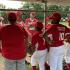 Head coach Pete Williams and team manager Tom Sullivan talk to the Phillies at the start of the championship game. (BJ)