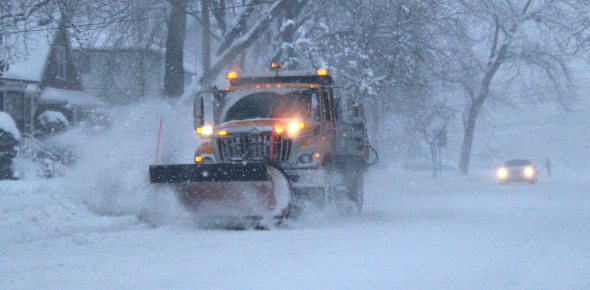 Plows were a welcome sight. (Photo by Quinn Crump)