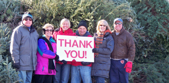 Organizers of the annual Irons Oaks Christmas tree recycling project express their gratitude to members of the community who use the service.