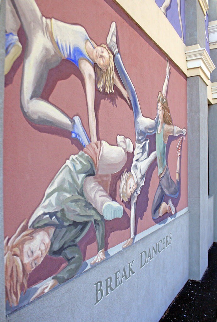 The village of Homewood is exploring the possibility of purchasing the American Dance Center, which has a Richard Haas mural featuring various dance styles on its north and east sides. (Chronicle file photo)