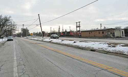 A stretch of Harwood Avenue along the southern end of Markham Yards will see new landscaping this year, thanks to a $25,000 grant. (Eric Crump/H-F Chronicle)