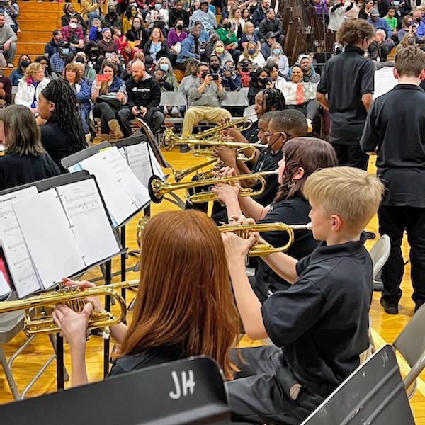 District 153 band performs.
