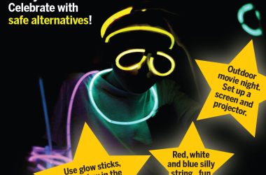 Fireworks safety message provided by the Homewood Fire Department, originally from the National Fire Protection Association at nfpa.org.
