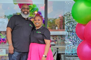Anthony, left, and Luckeyia Murry of Markham set up shop in Homewood at 18675 Dixie Highway. They plan to offer design services, DIY kits and in the future, balloon design classes.