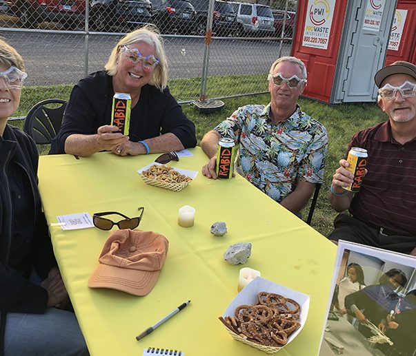 Summer Fest 6 Decked out in the glasses that sparkled are, from left, Barb Donahue, Elizabeth Oliver, John Oliver and Rich Rehn. (Marilyn Thomas/H-F Chronicle)
