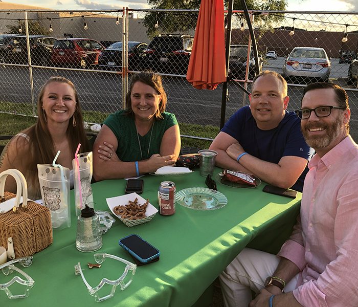 Summer Fest 9 Friends enjoying the atmosphere at Summer Fest were, from left, Ashley Bianchi, Jessica Barnes, Greg Barnes and Henry Bianchi. (Marilyn Thomas/H-F Chronicle)
