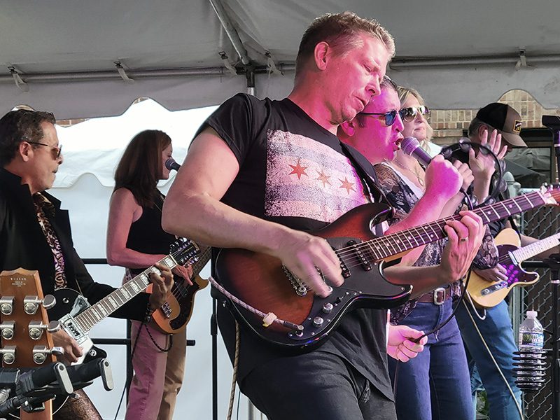 Local rock band Not My Dad performs during the late afternoon set of Homewood's Fall Fest. (Eric Crump/H-F Chronicle)