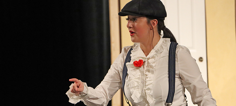 Molly Garcia brings on the laughs in her role as Scapin in the New Faces Theatre production of "Scapin" at Homewood-Flossmoor High School. The play is an update of a slapstick comedy written by Moliere. (Provided photo)