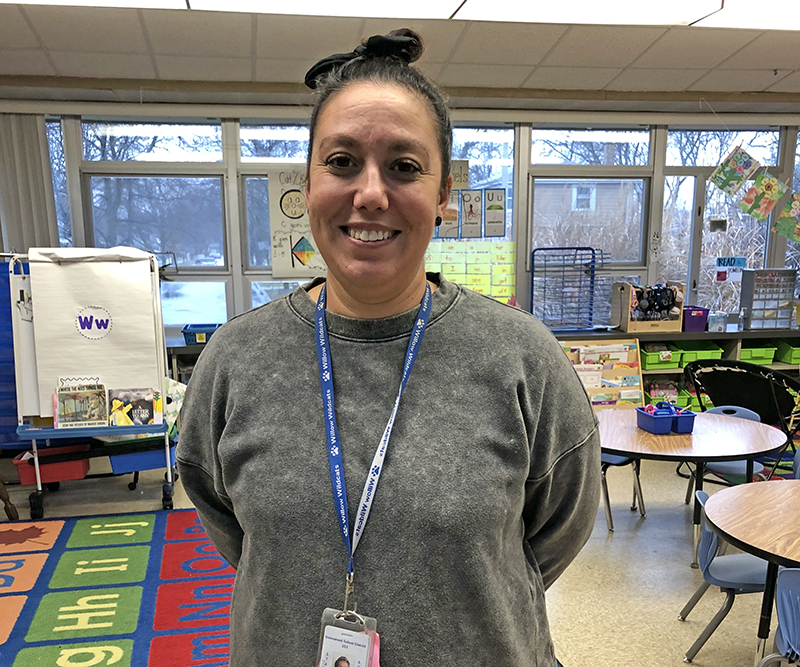 Willow School kindergarten teacher Angela Buhle was nominated by a parent for a special contest honoring teachers hosted by Kellogg's. (Marilyn Thomas/H-F Chronicle)