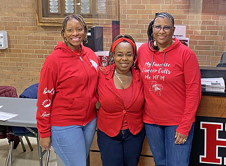 Homewood-Flossmoor Parent Association organizers for the Dad Squad program are, from left, Kashanna Eiland, Aginah M. Muhammad and Andrea Lasticly. (Provided photo)