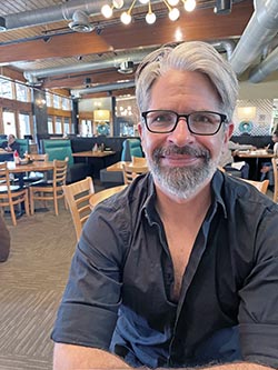 Matt Lang, the new pastor of First Presbyterian Church in Homewood, sat down at Grady’s Snack ‘N Dine for lunch and a discussion of his vision for the future. (Carole Sharwarko/H-F Chronicle)