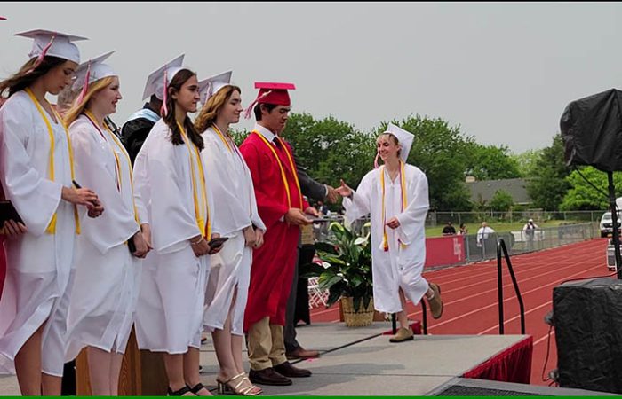 Viking Scholars are honored during graduation ceremonies on Sunday, June 4. (Eric Crump/H-F Chronicle)