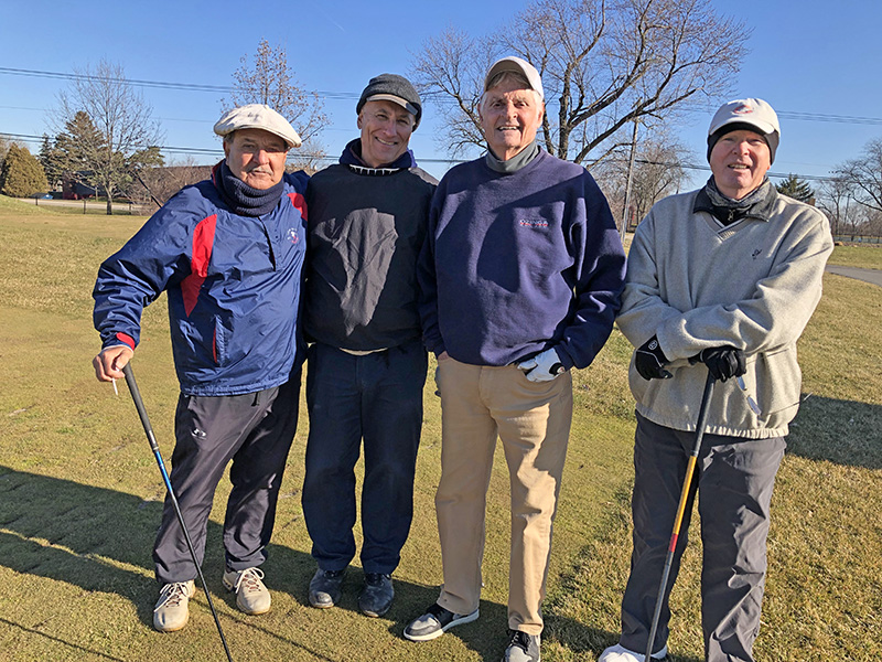 This foursome, from left, Gary Bradford, Ronald Gortawski, Tom Van Otten and Bruno Gawel were enjoying their day at Coyote Run Golf Course on Thursday, Dec. 14