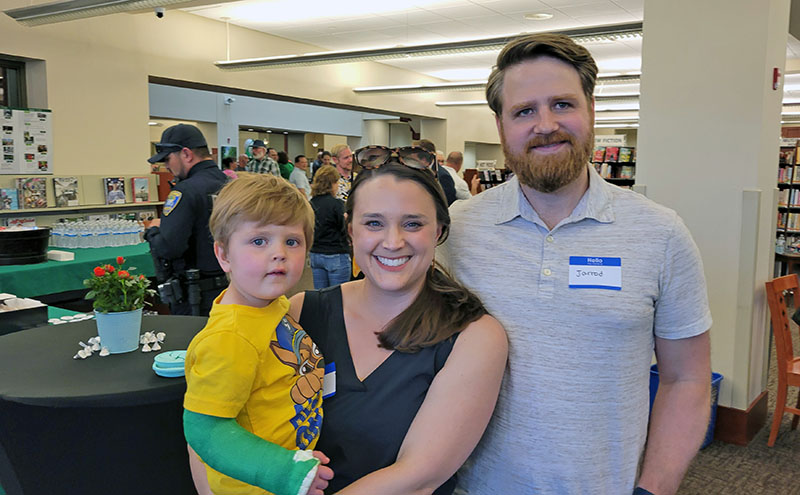 The Westaways, from left, Reese, Kacie and Jarrod recently moved to Flossmoor from Chicago. (Eric Crump/H-F Chronicle)