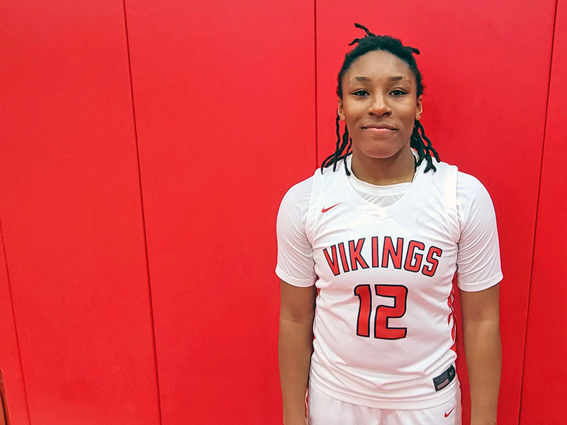 Homewood-Flossmoor senior guard Jemiyah McDonald is more comfortable in her role this season. (David P. Funk/H-F Chronicle)