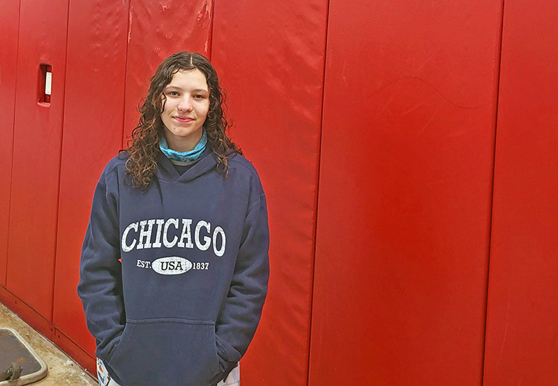 Homewood-Flossmoor senior Nina Hamm has a healthy new outlook in her final wrestling season. (David P. Funk/H-F Chronicle)