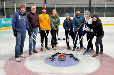 The eight competitors will enter into a friendly curling game Monday at the H-F Ice Arena at 6:45 p.m. Spectators are welcome to watch the play in action. (Provided photo)