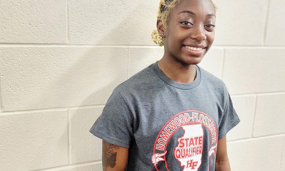 H-F junior sprinter Mariyah Robinson has big goals for the state meet. (David P. Funk/H-F Chronicle)