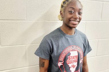 H-F junior sprinter Mariyah Robinson has big goals for the state meet. (David P. Funk/H-F Chronicle)