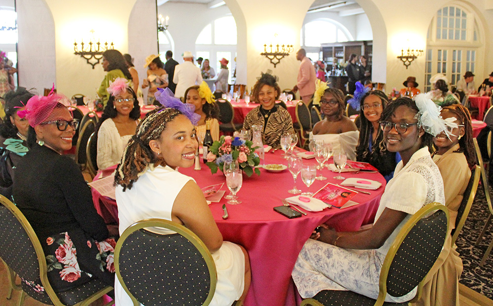 Students from Southland College Prep, each awarded a full-ride college scholarship, were recognized during the Hats Off to South Suburban Women. (Nuha Abdessalam/H-F Chronicle)