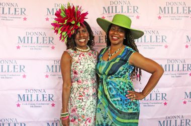 Cook County Commissioner Donna Miller, left, and GiaVonni Downing. (Nuha Abdessalam/H-F Chronicle)