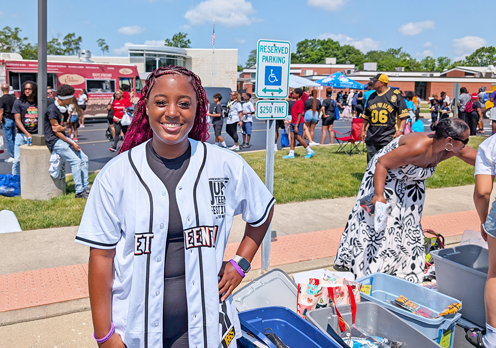 Destiny Watson, founder and CEO of You Matter 2, leads the organization of the annual Juneteenth celebration in Flossmoor. (Chris Weber/H-F Chronicle)