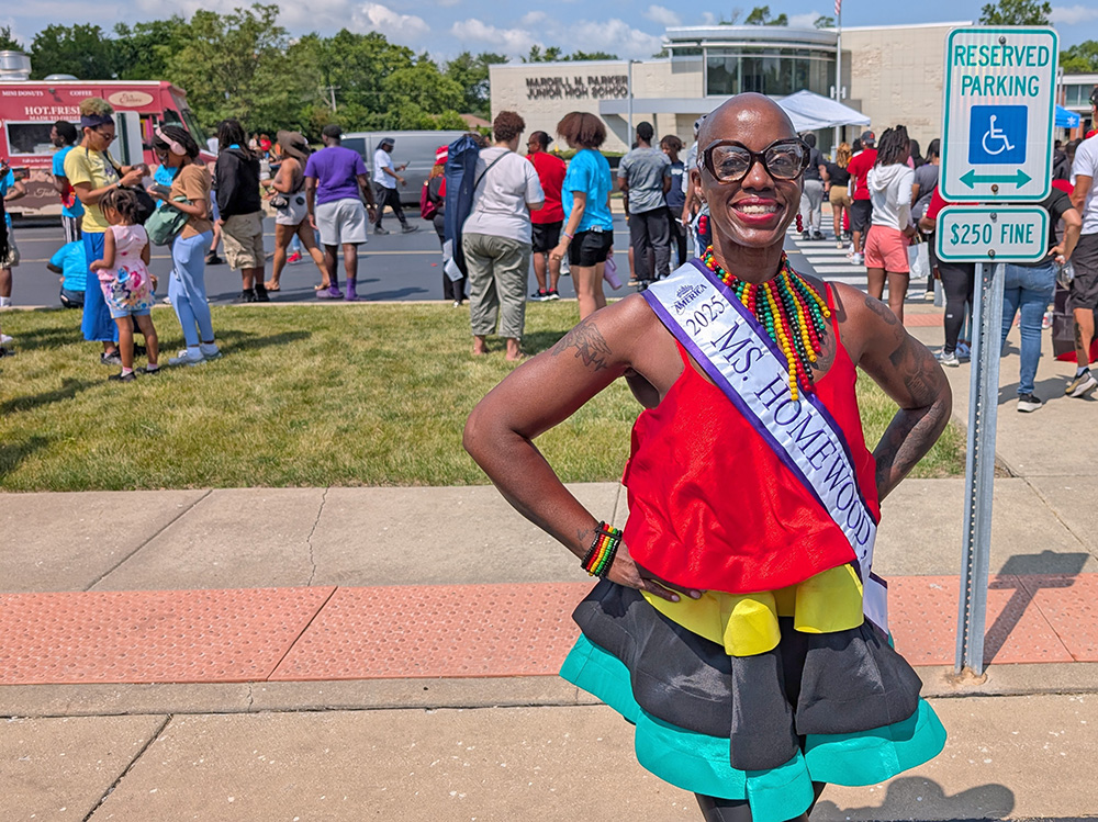 Muriel Lee marched in the Juneteenth Parade in Flossmoor. (Chris Weber/H-F Chronicle)