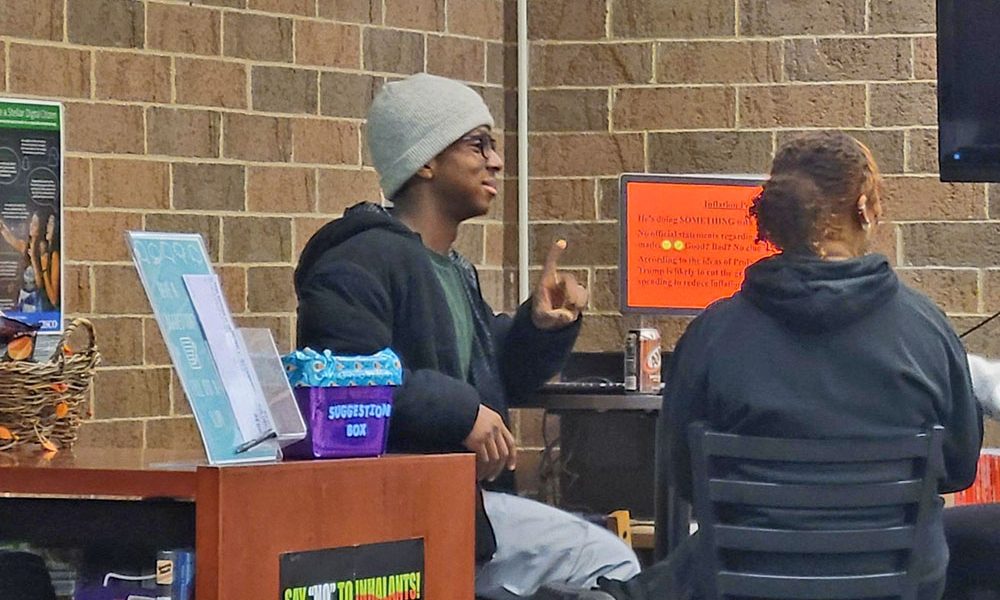 William "Will" Belue, co-founder of Adolescent Activists, does a presentation for his peers. (Mary Wegrzyn-Cole/provided photo)