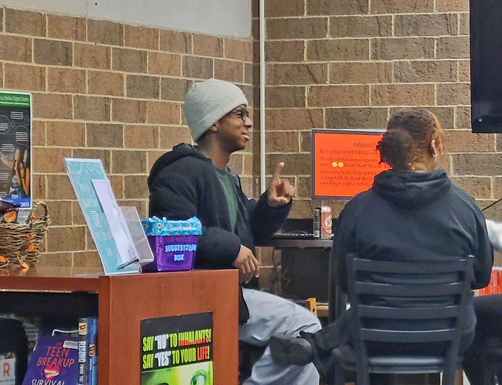 William "Will" Belue, co-founder of Adolescent Activists, does a presentation for his peers. (Mary Wegrzyn-Cole/provided photo)