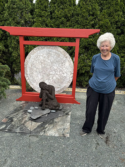 Diane DuBois created an Asian influenced surround at the back of her property. (Marilyn Thomas/H-F Chronicle)