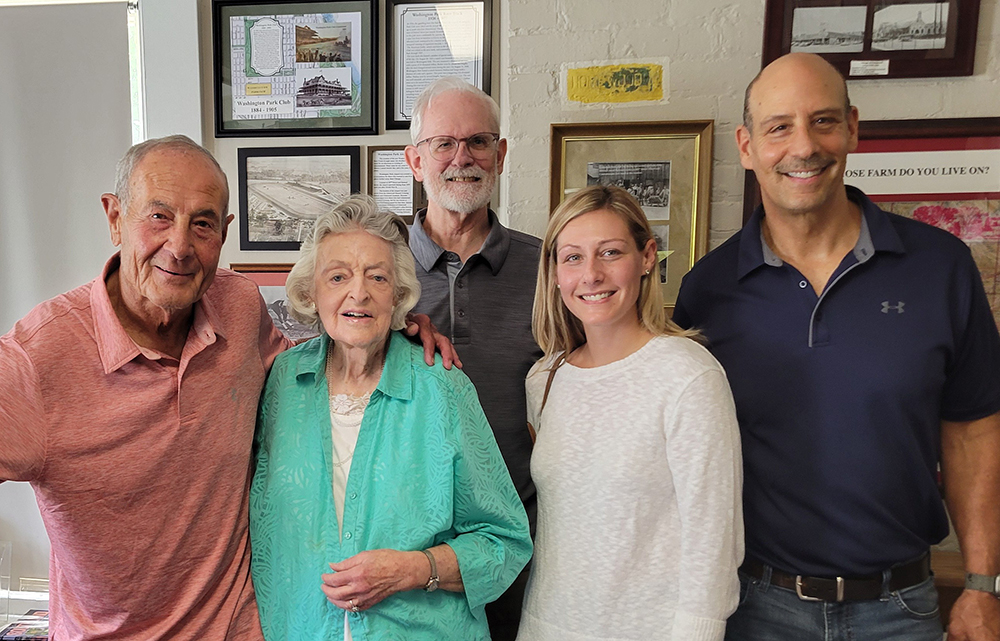 At the Dorband-Howe House Museum, left to right, Al Inwood, Elaine Egdorf & Mark Leschuck of the Homewood Historical Society, Gina Inwood, and John Inwood At the Dorband-Howe House Museum, from left, Al Inwood, Elaine Egdorf and Mark Leschuck of the Homewood Historical Society, Gina Inwood and John Inwood. (Provided photo)