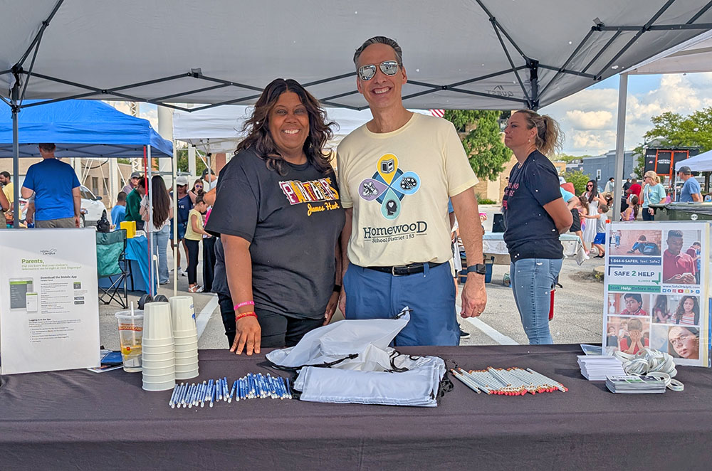 Kim Johnson, principal of James Hart School, and Superintendent Scott McAlister are ready for a new year. (Chris Weber/H-F Chronicle)