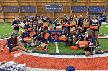Homewood-Flossmoor flag football was invited to the Chicago Bears training camp earlier this month. (Provided photo)