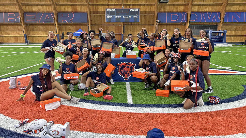 Homewood-Flossmoor flag football was invited to the Chicago Bears training camp earlier this month. (Provided photo)