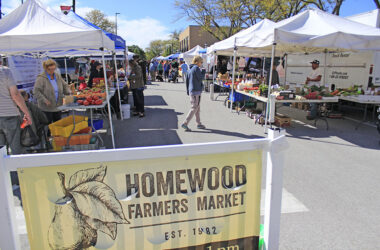 The Homewood Farmers Market is in the running for the honor of Top Farmers Market in Illinois. Patrons can vote for their favorite market through Sept. 30. (Chronicle file photo)