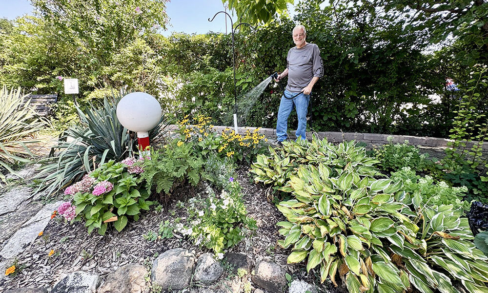 It [the garden] always seems to need water,” Hecht said, and he devotes several days each week to caring for that and the everything else related to the structure.