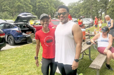 Flossmoor runner Tamerra Buckhanan, left, inspired her nephew Randall Gray of Flossmoor to take up running. She will run her 12th and Gray his first Chicago Marathon on Oct. 12. (Provided photo)