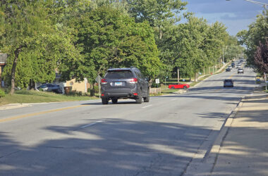 This photo taken Oct. 6 shows 183rd Street looking east from near Gottschalk Avenue. Traffic thins out east of Dixie, making the section of 183rd from Dixie to Aberdeen a candidate for a 4 to 3 lane reconfiguration. (Eric Crump/H-F Chronicle)