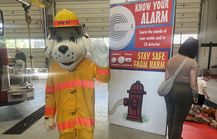 Sparky, Homewood Fire Department’s mascot. (Nick Ulanowski / H-F Chronicle)