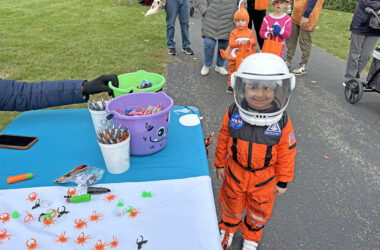 Benjamin Etkberg, 4, of Homewood, could be a future astronaut. He was at the H-F Park District's Trick or Treat Trail on Saturday, Oct. 25. (Marilyn Thomas/H-F Chronicle)