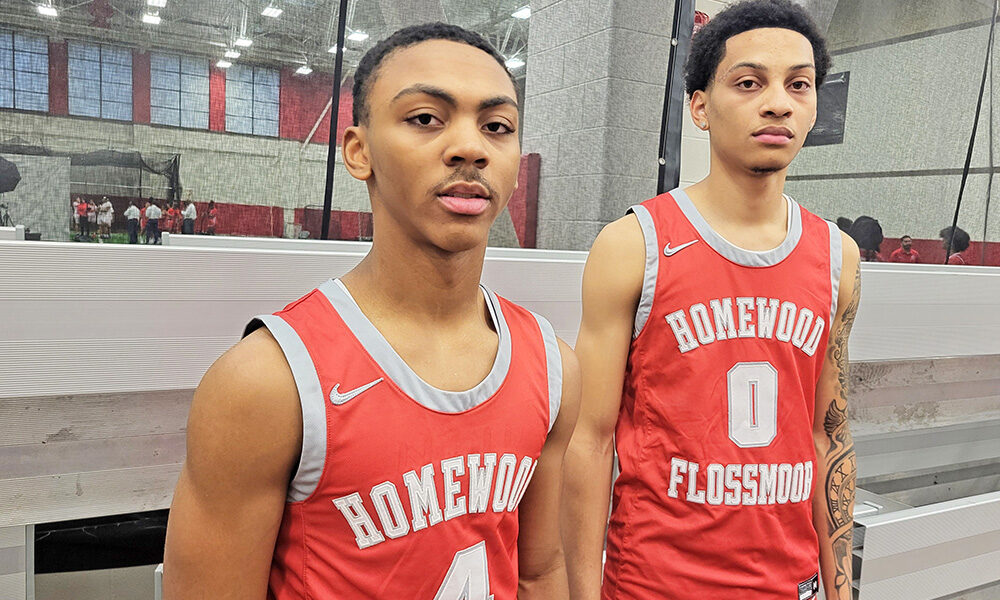 Point guard Darrius Hawkins and center Marvin Douglas hope to lead H-F boys basketball in a new era. (David P. Funk/H-F Chronicle)
