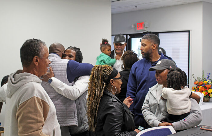 Cousins open DRYmedic of Homewood#9_web The room filled with hugs as family and friends came out to support the new DRYmedic of Homewood team. (Nuha Abdessalam/H-F Chronicle)