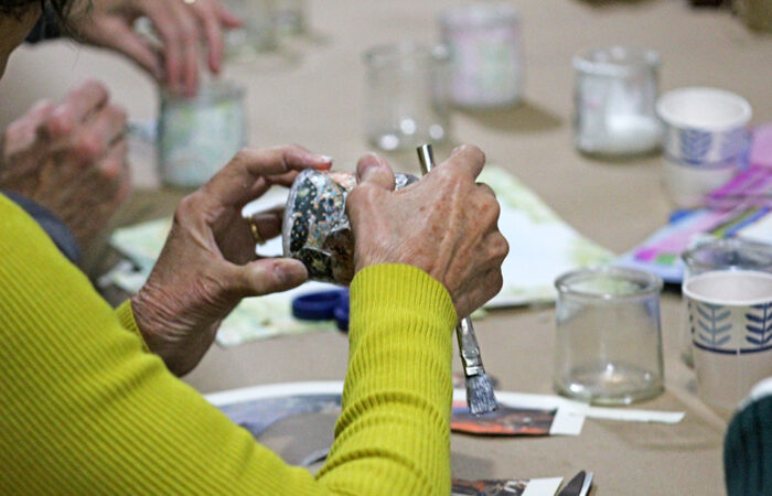 From scraps to finished jars. (Nuha Abdessalam/H-F Chronicle)