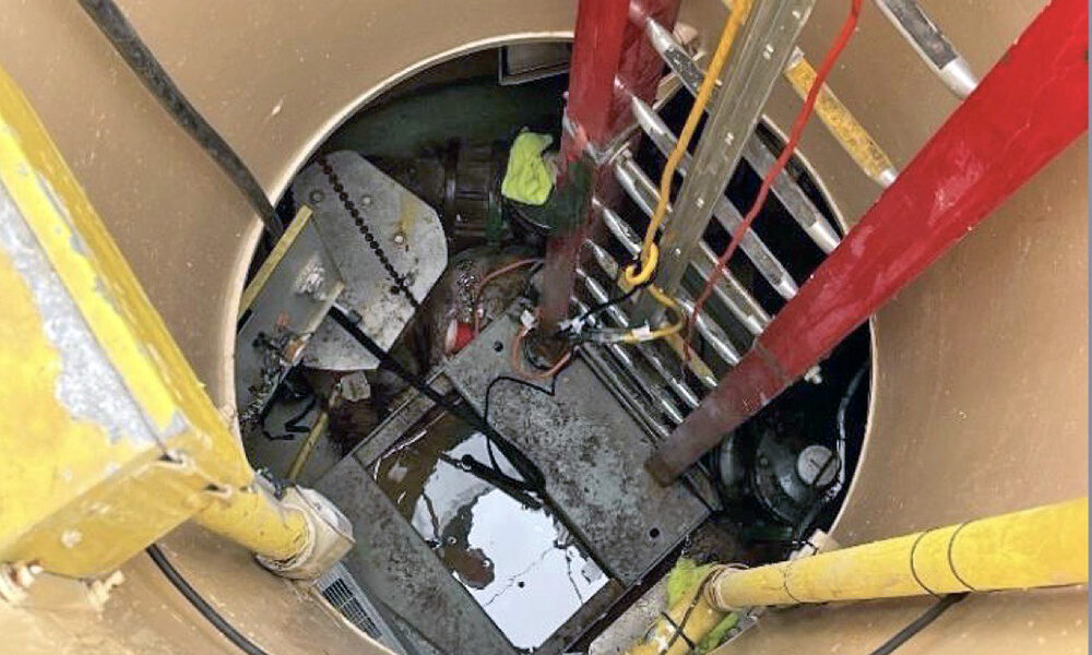 Flooding at Sanitary Lift Station No. 9 occurred on Sept. 8, leaving both pumps inoperable and in need of emergency repairs. (Provided Photo)