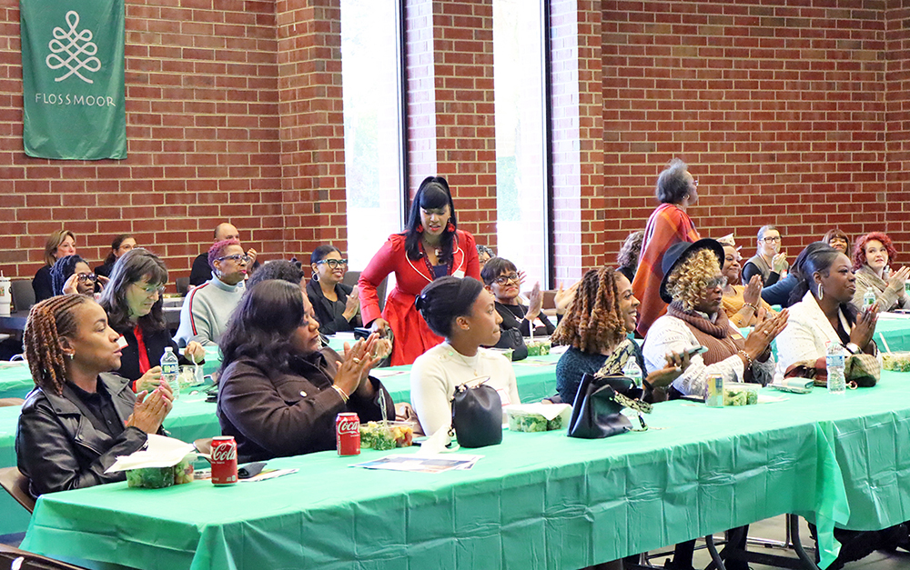 Attendees filled Flossmoor Village Hall for the Connecting HER to Illinois Business Resources–Chicago Southland luncheon, where business owners, entrepreneurs, and residents gathered to learn, share ideas, and network. (Provided photo)
