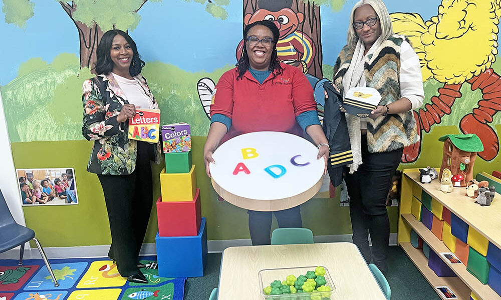 Little Hands owner Sharon Cooper, left, regional director Dantavia Payne, center, and site director LaTonia Clark. (Nick Ulanowski / H-F Chronicle)