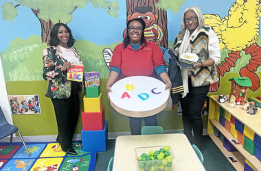Little Hands owner Sharon Cooper, left, regional director Dantavia Payne, center, and site director LaTonia Clark. (Nick Ulanowski / H-F Chronicle)