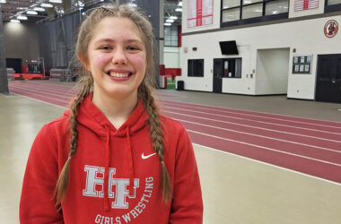 Madelynn McClements is everybody's friend, and that's exactly what Homewood-Flossmoor wrestling needs her to be. (David P. Funk/H-F Chronicle)