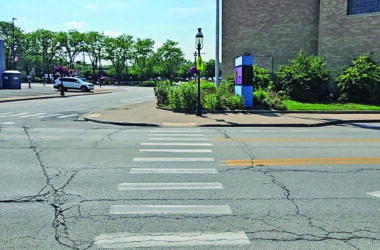 The crosswalk on Dixie Highway at Chestnut Road will be among the first to be improved as the village begins a three-phase crosswalk upgrade project. (Chronicle file photo)