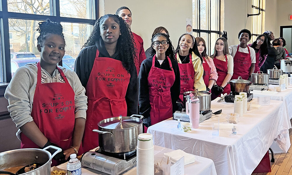 Homewood-Flossmoor High School culinary students at Soup's on for Equity. (Provided photo)